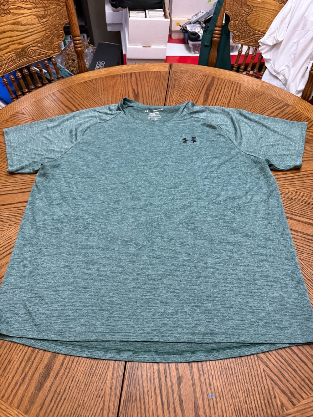 Under Armour Men’s Heathered Teal Short Sleeve Tech Tee
